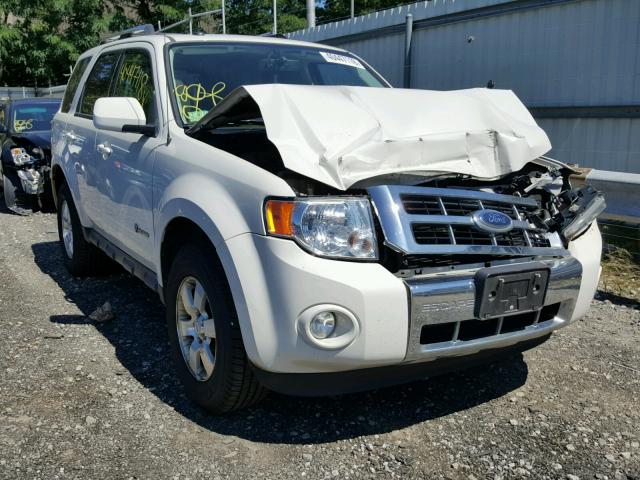 1FMCU59339KC01822 - 2009 FORD ESCAPE HYB WHITE photo 1