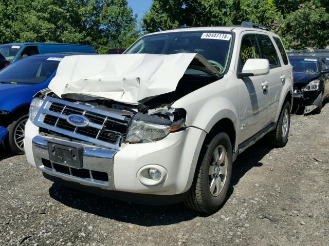 1FMCU59339KC01822 - 2009 FORD ESCAPE HYB WHITE photo 2