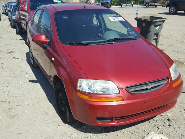 KL1TD52665B383459 - 2005 CHEVROLET AVEO BASE Բորդո լուսանկար 1