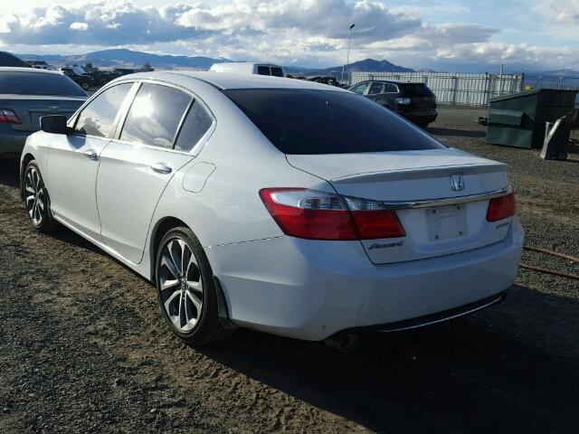 1HGCR2F57DA040904 - 2013 HONDA ACCORD WHITE photo 3