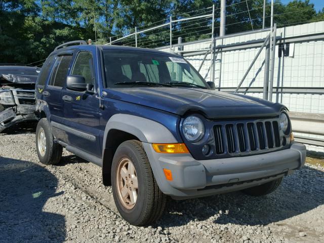 1J4GL48K27W574491 - 2007 JEEP LIBERTY SP BLUE photo 1