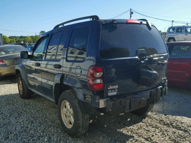 1J4GL48K27W574491 - 2007 JEEP LIBERTY SP BLUE photo 3