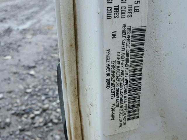 ZFBERFAB2H6E29721 - 2017 RAM PROMASTER 白色 照片 10