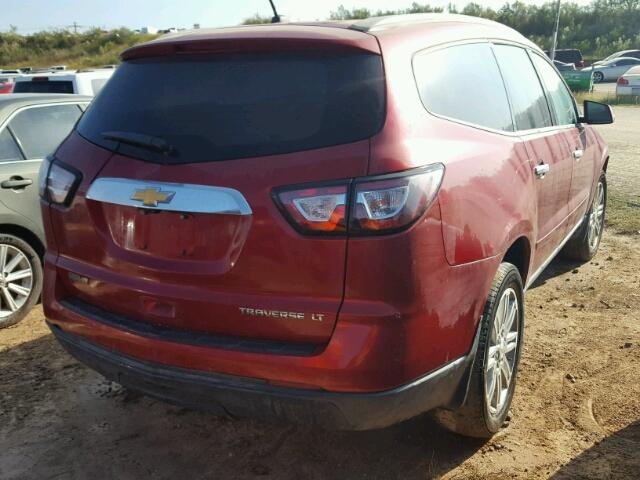 1GNKRGKD6EJ125312 - 2014 CHEVROLET TRAVERSE L RED photo 4