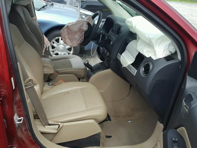 1C4NJDBB5FD218493 - 2015 JEEP COMPASS SP RED photo 5