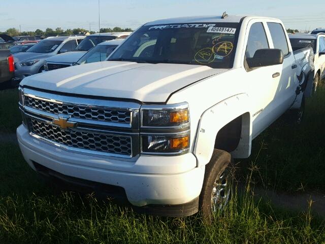 3GCUKREC3EG422477 - 2014 CHEVROLET SILVERADO WHITE photo 2