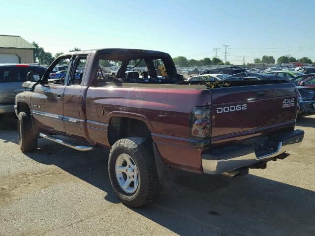 3B7HF13Z11G766866 - 2001 DODGE RAM 1500 BURGUNDY photo 3