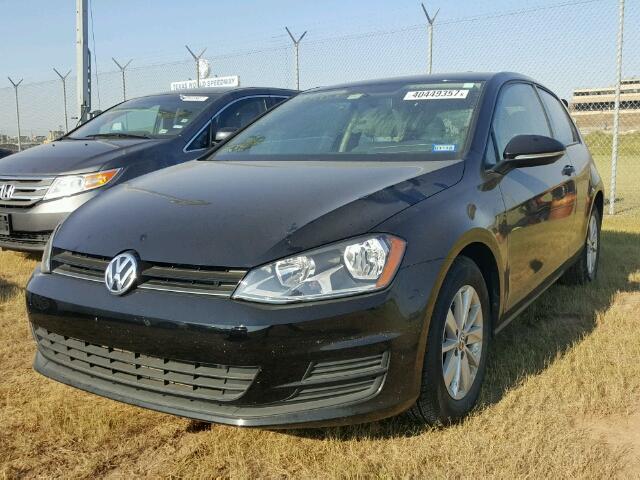 3VW917AUXGM001644 - 2016 VOLKSWAGEN GOLF BASE 黑色 照片 2