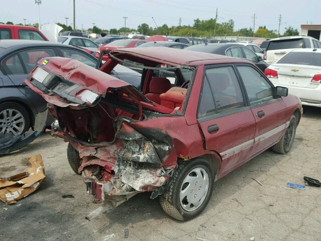 3MAPM10J5MR650188 - 1991 MERCURY TRACER RED photo 4