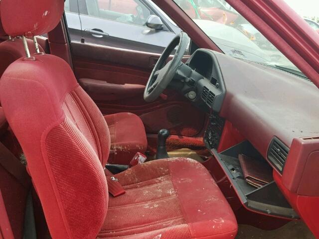 3MAPM10J5MR650188 - 1991 MERCURY TRACER RED photo 5