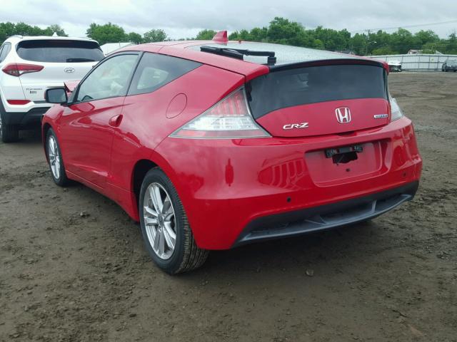 JHMZF1C41CS001336 - 2012 HONDA CR-Z RED photo 3