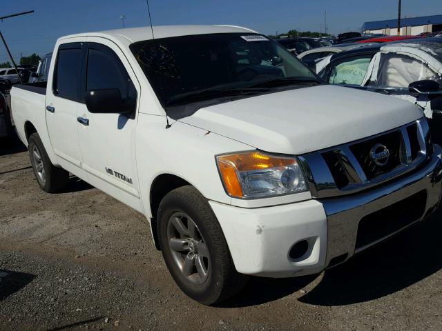 1N6BA0ED0AN309180 - 2010 NISSAN TITAN XE WHITE photo 1