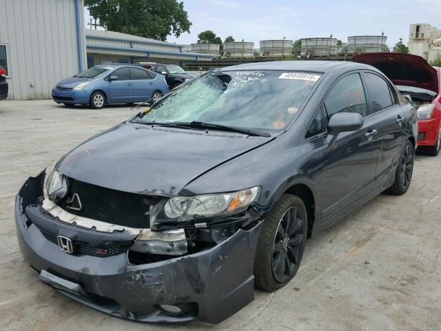 2HGFA55509H706405 - 2009 HONDA CIVIC SI BLUE photo 2