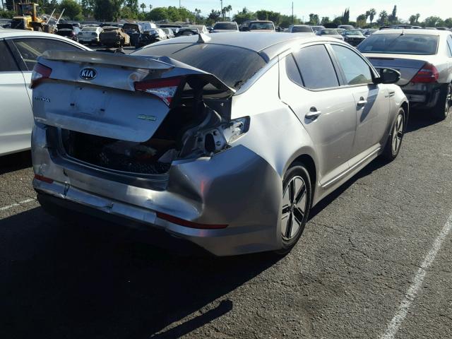 KNAGM4AD2D5050545 - 2013 KIA OPTIMA HYB GRAY photo 4