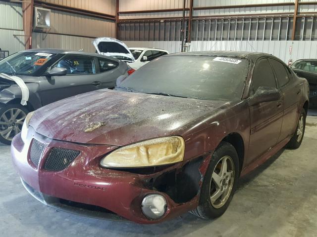 2G2WP522641354895 - 2004 PONTIAC GRAND PRIX Темно-червоний фото 2