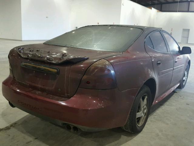 2G2WP522641354895 - 2004 PONTIAC GRAND PRIX Темно-червоний фото 4