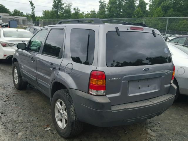 1FMCU49H37KA21422 - 2007 FORD ESCAPE HEV CHARCOAL photo 3