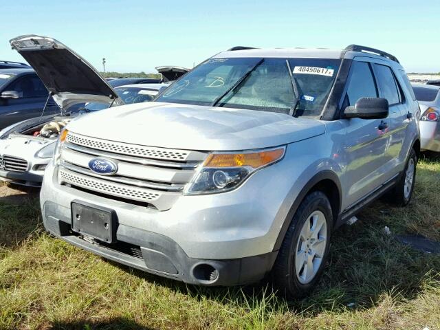 1FM5K7B85EGC46662 - 2014 FORD EXPLORER SILVER photo 2