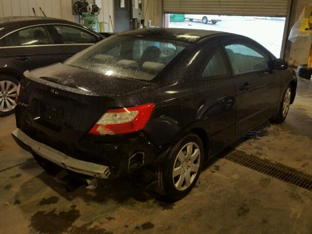 2HGFG12617H565734 - 2007 HONDA CIVIC LX BLACK photo 4