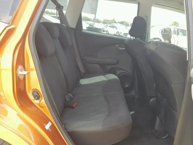 JHMGE8H57BS008679 - 2011 HONDA FIT SPORT ORANGE photo 6