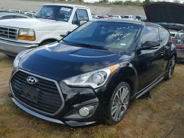 KMHTC6AE7GU288468 - 2016 HYUNDAI VELOSTER T BLACK photo 2