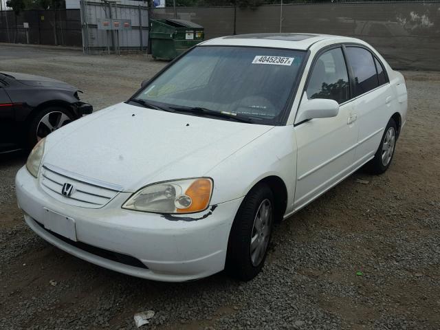 2HGES26792H548143 - 2002 HONDA CIVIC EX WHITE photo 2