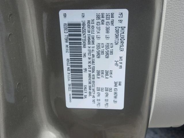 1A8HW58247F554940 - 2007 CHRYSLER ASPEN LIMI GOLD photo 10