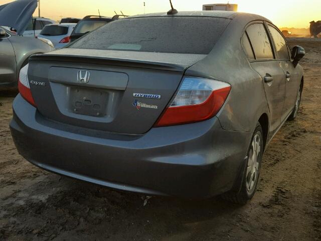 JHMFB4F28CS001750 - 2012 HONDA CIVIC GRAY photo 4