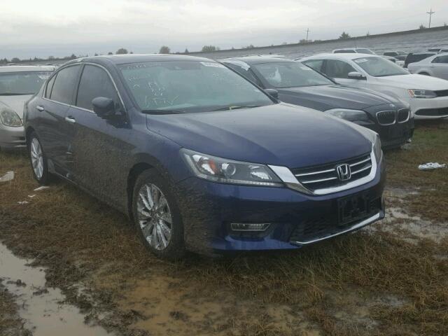 1HGCR2F80EA195175 - 2014 HONDA ACCORD BLUE photo 1