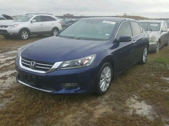 1HGCR2F80EA195175 - 2014 HONDA ACCORD BLUE photo 2