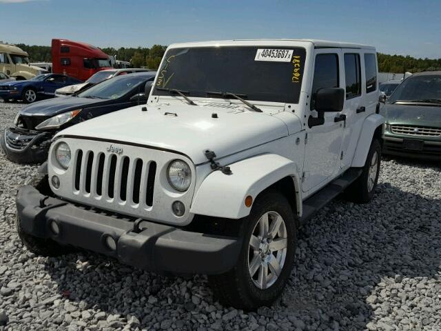 1C4BJWEGXFL576751 - 2015 JEEP WRANGLER U WHITE photo 2