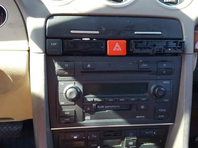 WAUAT48HX3K013843 - 2003 AUDI A4 3.0 CAB BLUE photo 9