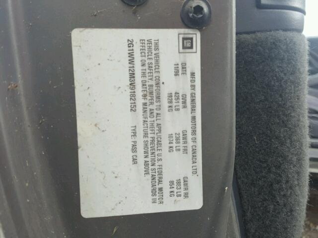 2G1WW12M3V9182152 - 1997 CHEVROLET MONTE CARL 灰色 照片 10