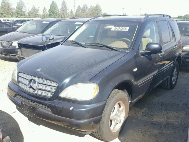 4JGAB54E6YA192107 - 2000 MERCEDES-BENZ ML 320 BLUE photo 2