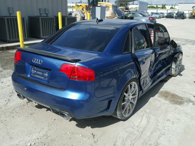 WAUDF78EX5A533898 - 2005 AUDI A4 2.0T QU BLUE photo 4