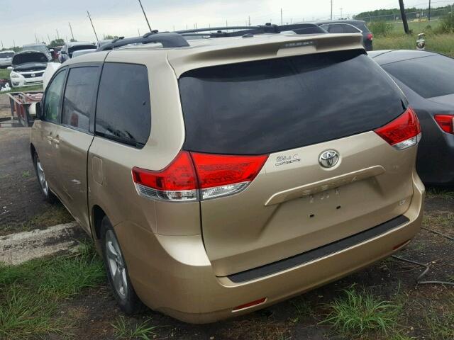 5TDKK3DCXBS052860 - 2011 TOYOTA SIENNA LE GOLD photo 3