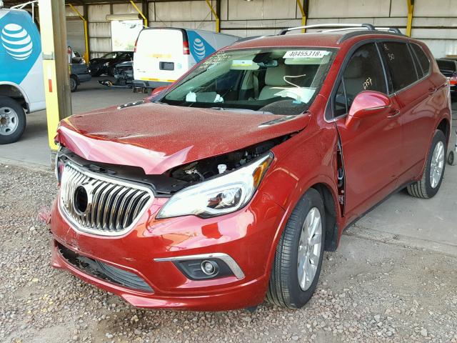 LRBFXBSA0HD129625 - 2017 BUICK ENVISION E RED photo 2