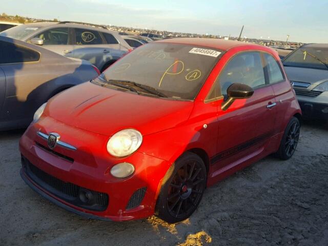 3C3CFFFH9ET208761 - 2014 FIAT 500 ABARTH RED photo 2