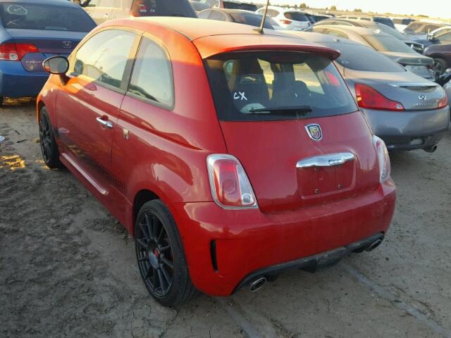 3C3CFFFH9ET208761 - 2014 FIAT 500 ABARTH RED photo 3