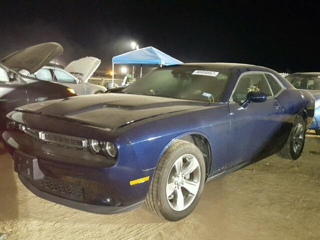 2C3CDZAG1GH253873 - 2016 DODGE CHALLENGER BLUE photo 2