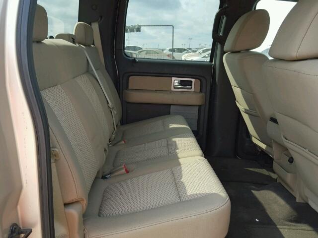 1FTRW12889FA28704 - 2009 FORD F150 GOLD photo 6