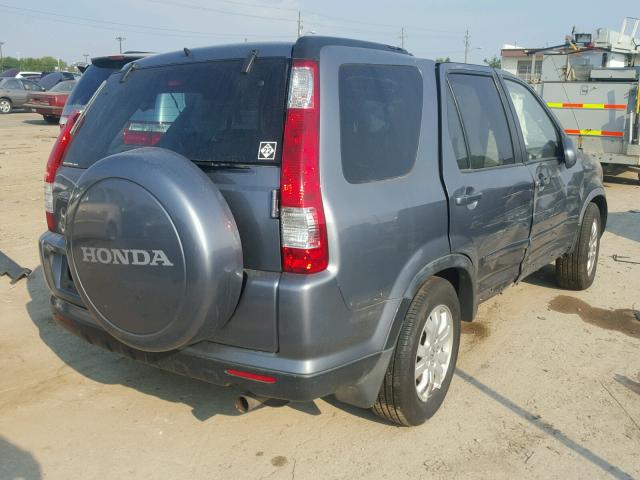 JHLRD78906C030696 - 2006 HONDA CR-V GRAY photo 4