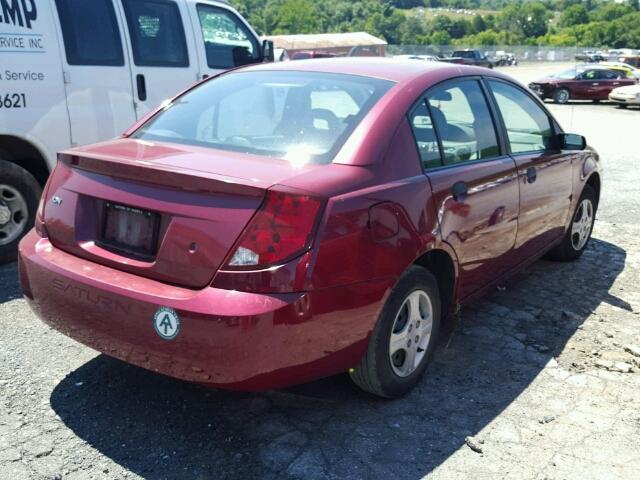 1G8AF52F95Z137985 - 2005 SATURN ION LEVEL MAROON photo 4