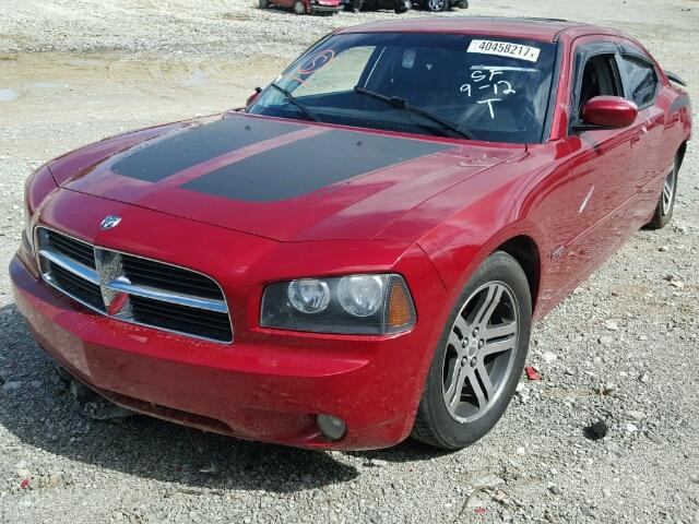 2B3KA53H86H305174 - 2006 DODGE CHARGER MAROON photo 2