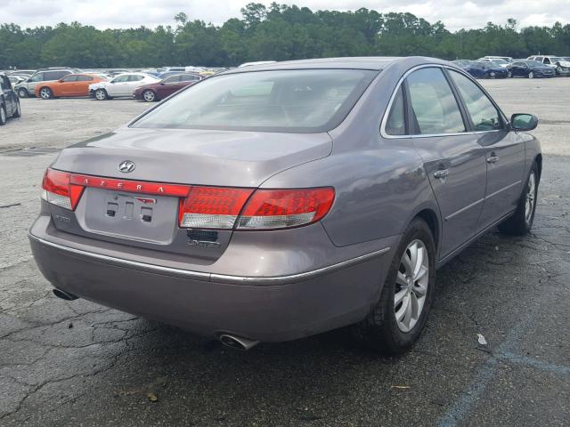 KMHFC46F96A108099 - 2006 HYUNDAI AZERA SE GRAY photo 4