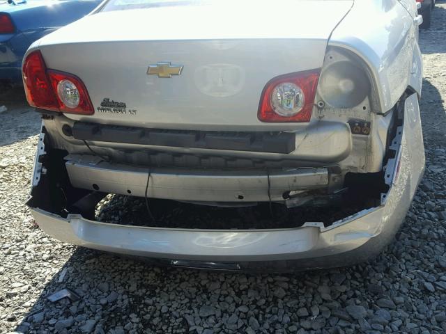 1G1ZC5EB5AF259046 - 2010 CHEVROLET MALIBU 1LT 银色 照片 9