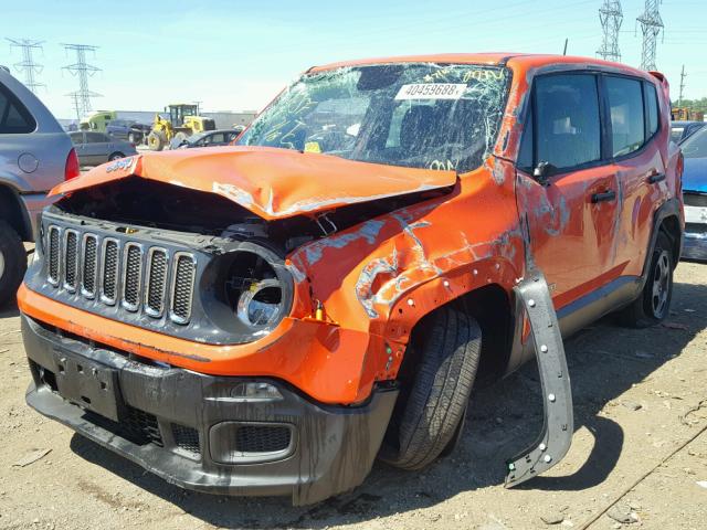 ZACCJBAB3JPG88223 - 2018 JEEP RENEGADE S ORANGE photo 2