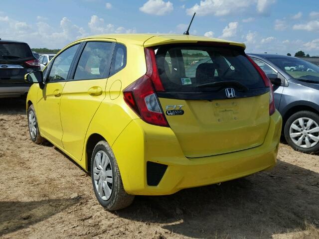 JHMGK5H50GX013885 - 2016 HONDA FIT LX أصفر صورة 3