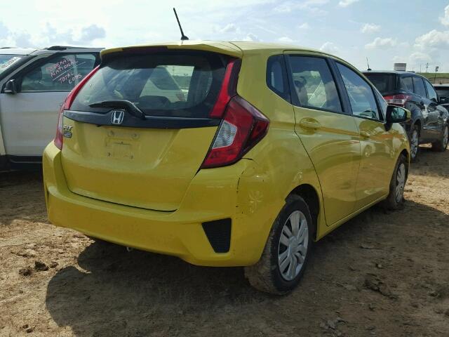 JHMGK5H50GX013885 - 2016 HONDA FIT LX YELLOW photo 4