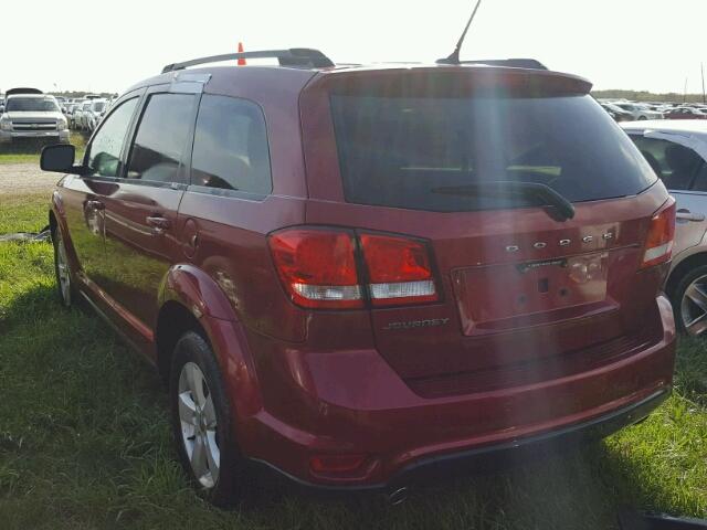 3D4PG1FG7BT552625 - 2011 DODGE JOURNEY BURGUNDY photo 3